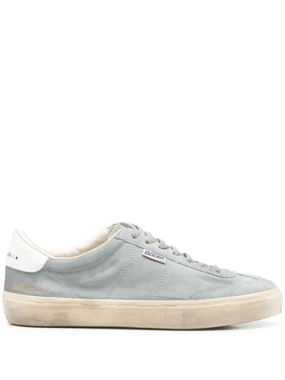 Golden Goose Deluxe Brand Soft Suede Sneakers With Vintage Detailing In Grey