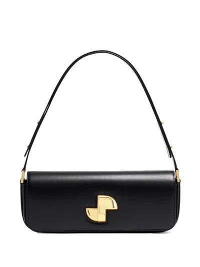 Patou Shoulder Bag With Structured Silhouette And Adjustable Strap In Black