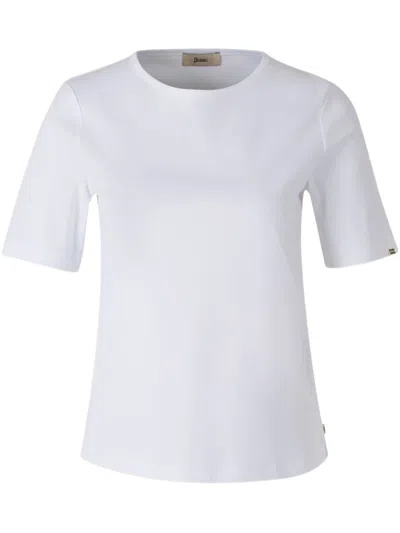 Herno Structured Short-sleeve Top In White