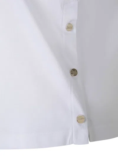 Herno Structured Short-sleeve Top In White