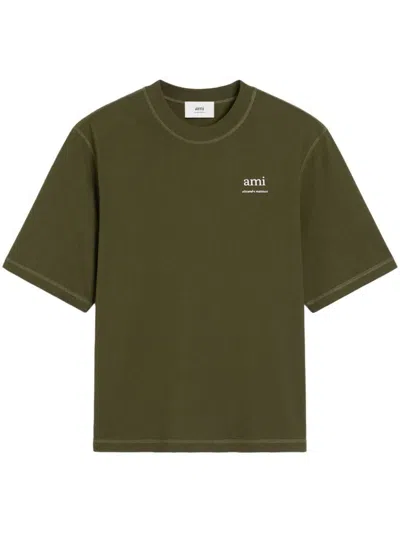 Shop Ami Alexandre Mattiussi Ami Paris T-shirts And Polos In Green