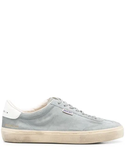 Golden Goose Deluxe Brand Soft Suede Sneakers With Vintage Detailing In Grey