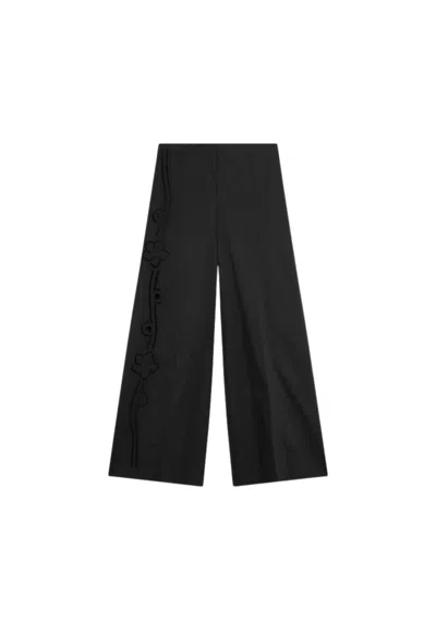 Liviana Conti Flared Cropped Trousers In Black