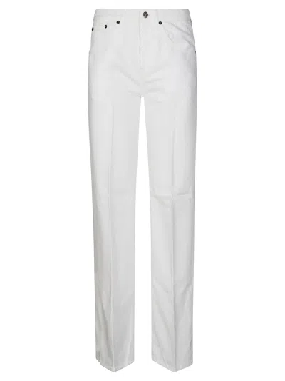 Dondup Jacklyn Trousers With Pockets And Loops In White
