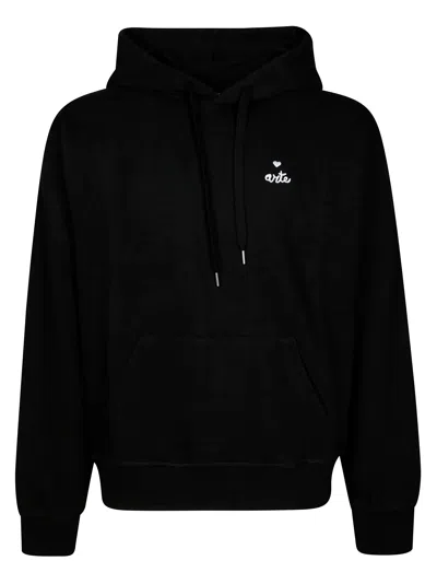 Arte Heart-logo Hoodie Clothing In Black