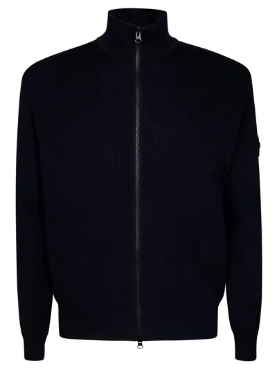 Stone Island Black Compass-badge Sweatshirt In Blue