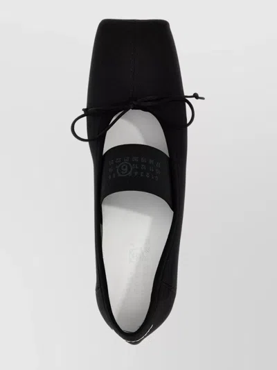 Mm6 Maison Margiela Mm6 By Maison Margiela Ballet Flats With Signature Bow Detail In Black