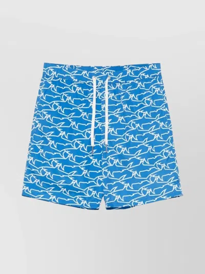 Paul & Shark Swimwear With Drawstring Waist And All-over Print