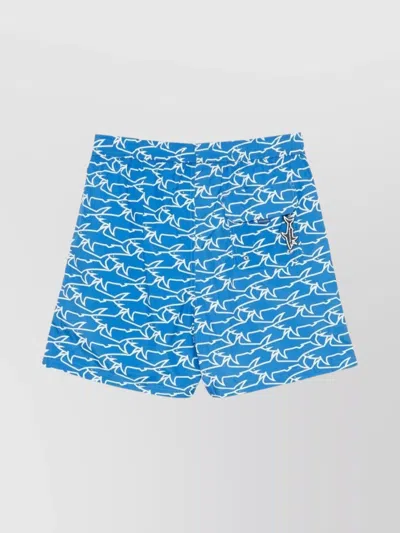Paul & Shark Swimwear With Drawstring Waist And All-over Print