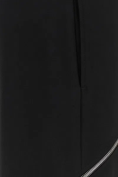 Alaïa Ribbed Knit High Neck Bodysuit With Zipper In Black