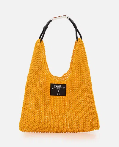Plan C Gestrickte Handtasche In Orange