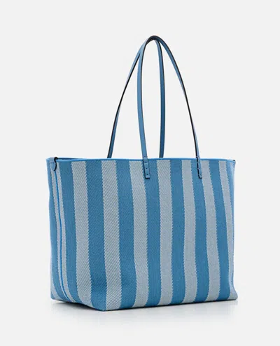 Fendi Blue Reversible Roll Large Shopper In Blue