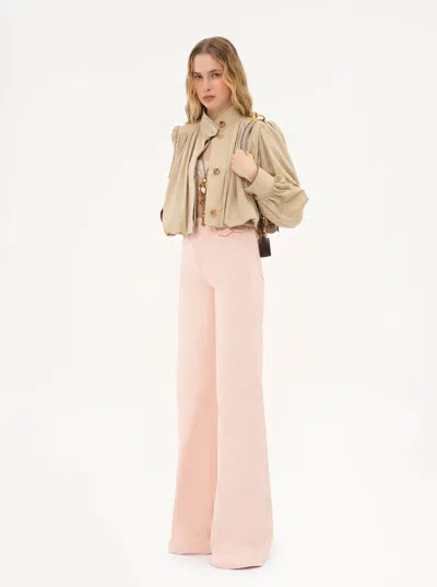 Chloé High Rise Flare Jeans In Pink