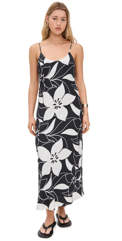 Z Supply Cecily Madero Maxi Dress Black In Black