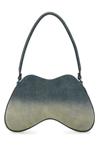 Diesel Shoulder Bag In Solarised Denim In Blue