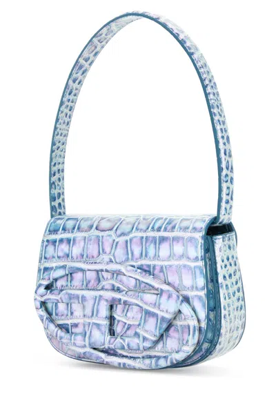 Diesel 1dr' Light Blue Shoulder Bag With Adjustable