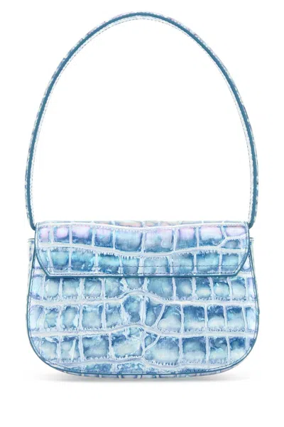 Diesel 1dr' Light Blue Shoulder Bag With Adjustable
