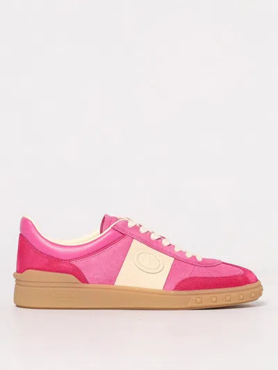 Valentino Velcro Sneakers In Cyclamen And Pink In Pink