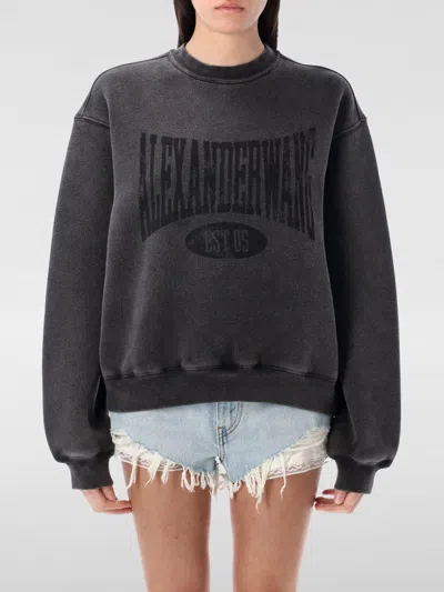 Alexander Wang Graphic Sweatshirt In Black