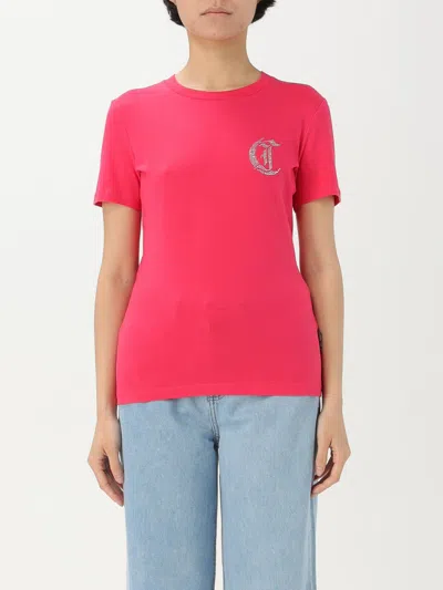 Just Cavalli Logo-embellished T-shirt In Pink
