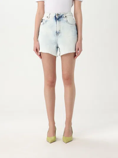 Versace Jeans Couture Shorts  Woman Color Blue In Blue