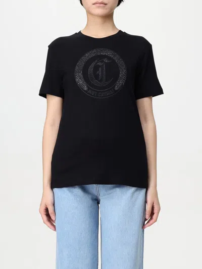 Just Cavalli Logo-embellished T-shirt In Black