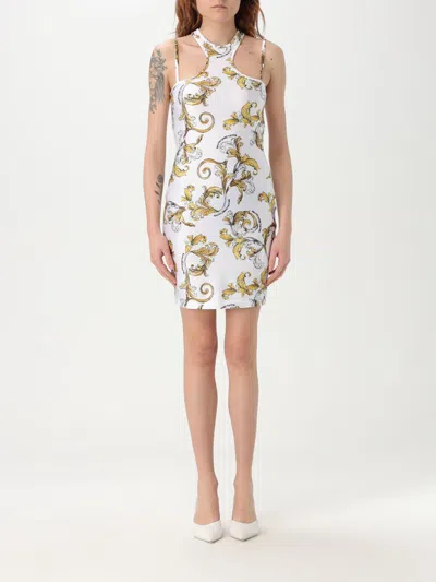 Versace Jeans Couture White Barocco Minidress In White