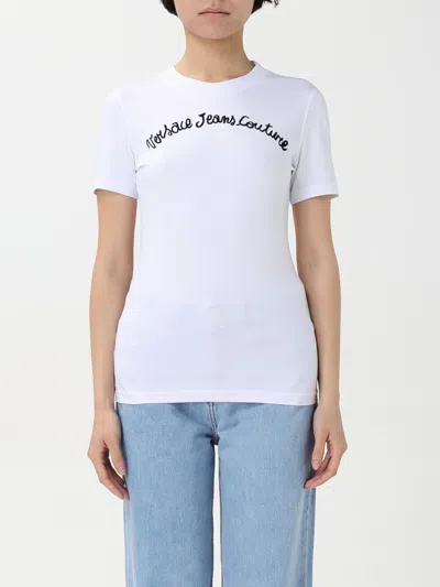 Versace Jeans Couture White Screen-printed T-shirt In White