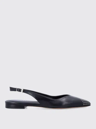 Isabel Marant Branee Leather Slingback Ballet Flat In Black