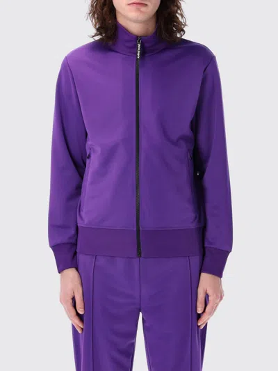 Palm Angels Curved Logo Track Jacket In Purple