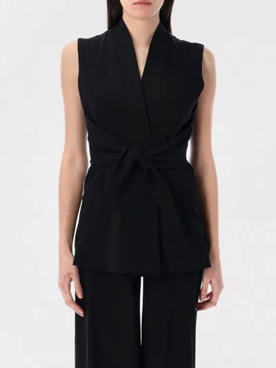 Rick Owens Structured Sleeveless Jacket In Black