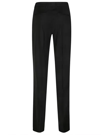 Pt Torino Ambra Pressed Crease Slim-fit Trousers In Nero