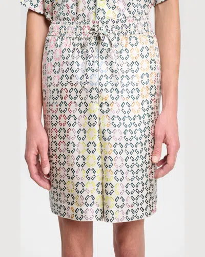 Givenchy Multicolor Pyjamas Shorts In Monogram 72 Silk In Multicolored