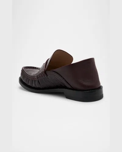 Loewe Campo Loafers In Croc-embossed Leather In Brown