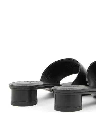 Mm6 Maison Margiela Mm6 By Maison Margiela Numeric Sandal With Engraved Logo Band In Black