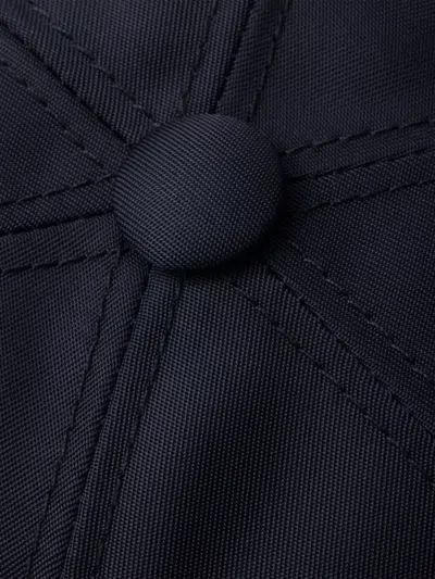 Prada Men's Nylon And Suede Baseball Cap In Blue