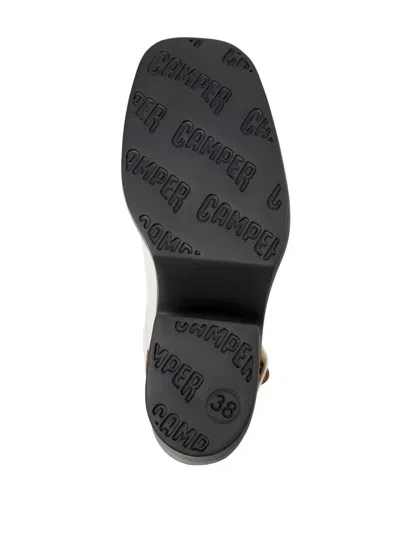 Camper Billie Slingback Platform Sandal In White
