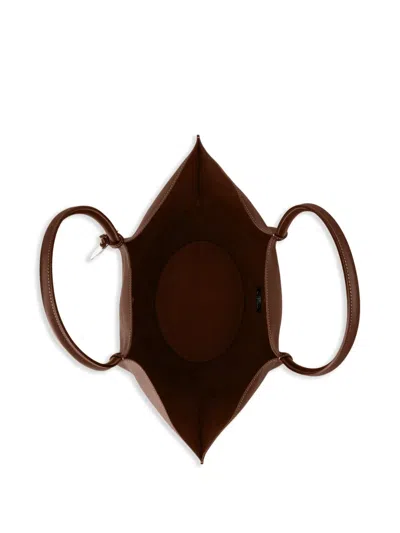 Tod's Chocolate Brown Raffia Shopping Bag In Brown