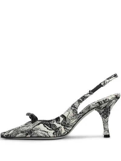 Roberto Festa Marigold Pumps In White Fabric In Black
