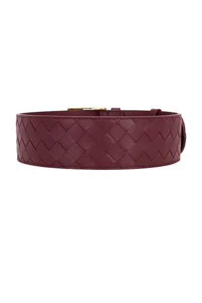 Bottega Veneta Large Watch Intrecciato Belt In Brown