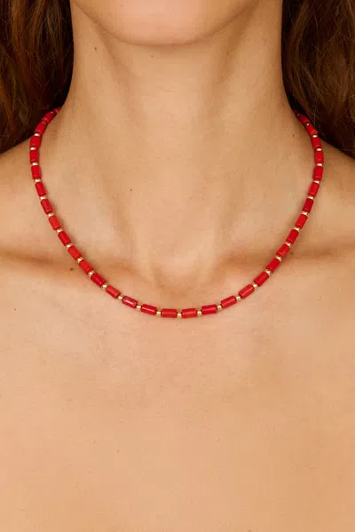 Eliou Louka Necklace In Red