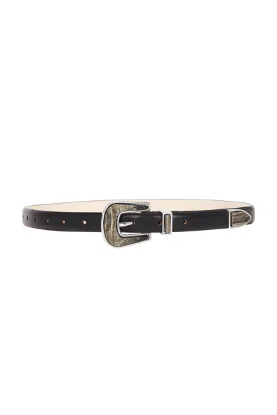 Dehanche Tavertine Belt In Black Onyx Inlay In Black  Onyx Inlay  & Silver