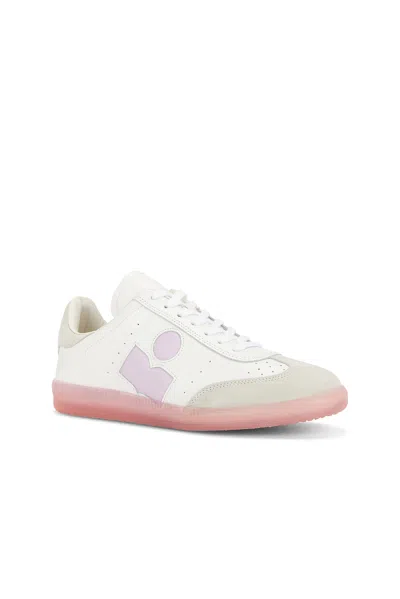 Isabel Marant Bryce Leather Sneaker In White/lilac