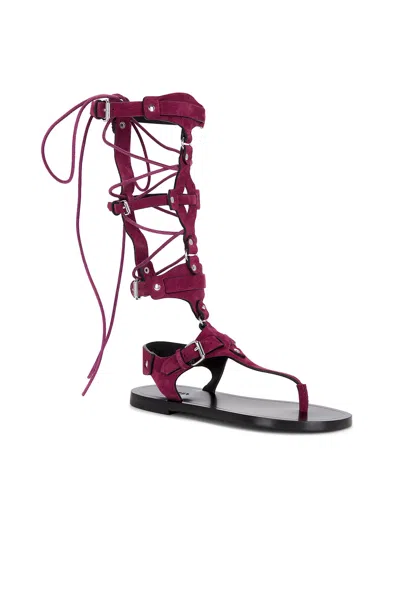 Isabel Marant Nensi Sandal In Raspberry