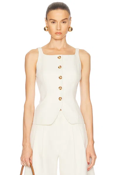 Nicholas Sabina Tailored Button-down Top In Ivory