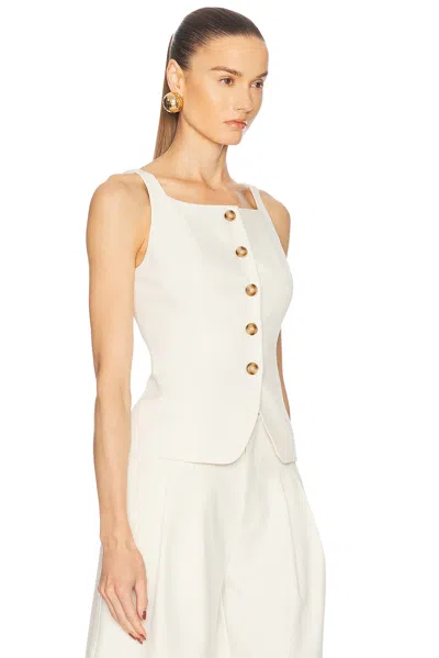 Nicholas Sabina Tailored Button-down Top In Ivory