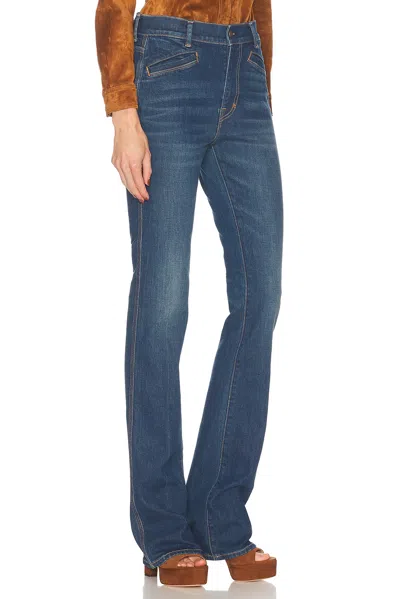 Tom Ford Stone Washed Denim Flare Jeans In Blue