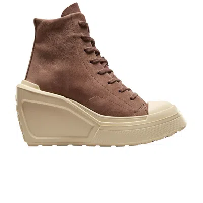 Pre-owned Converse Wmns Chuck 70 De Luxe Wedge Platform High 'coffee Break' In Brown