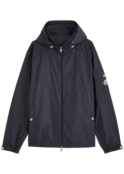 Moncler Black Hooded Remoray Jacket In Navy