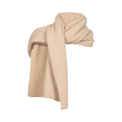 Pre-owned Dries Van Noten Knit Safety Pin Scarf 'natural' In White